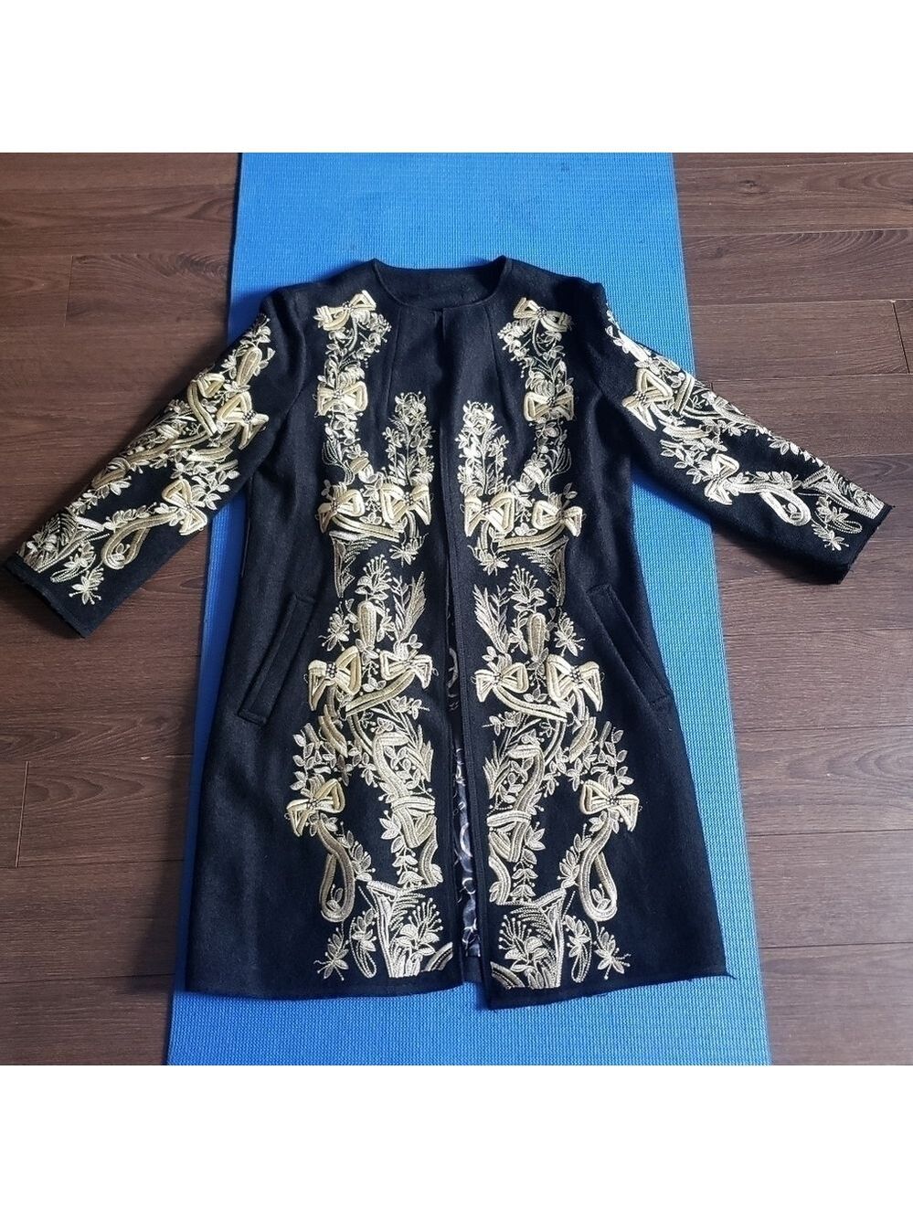 Embroidery Wool Coat - Picture 7 of 16